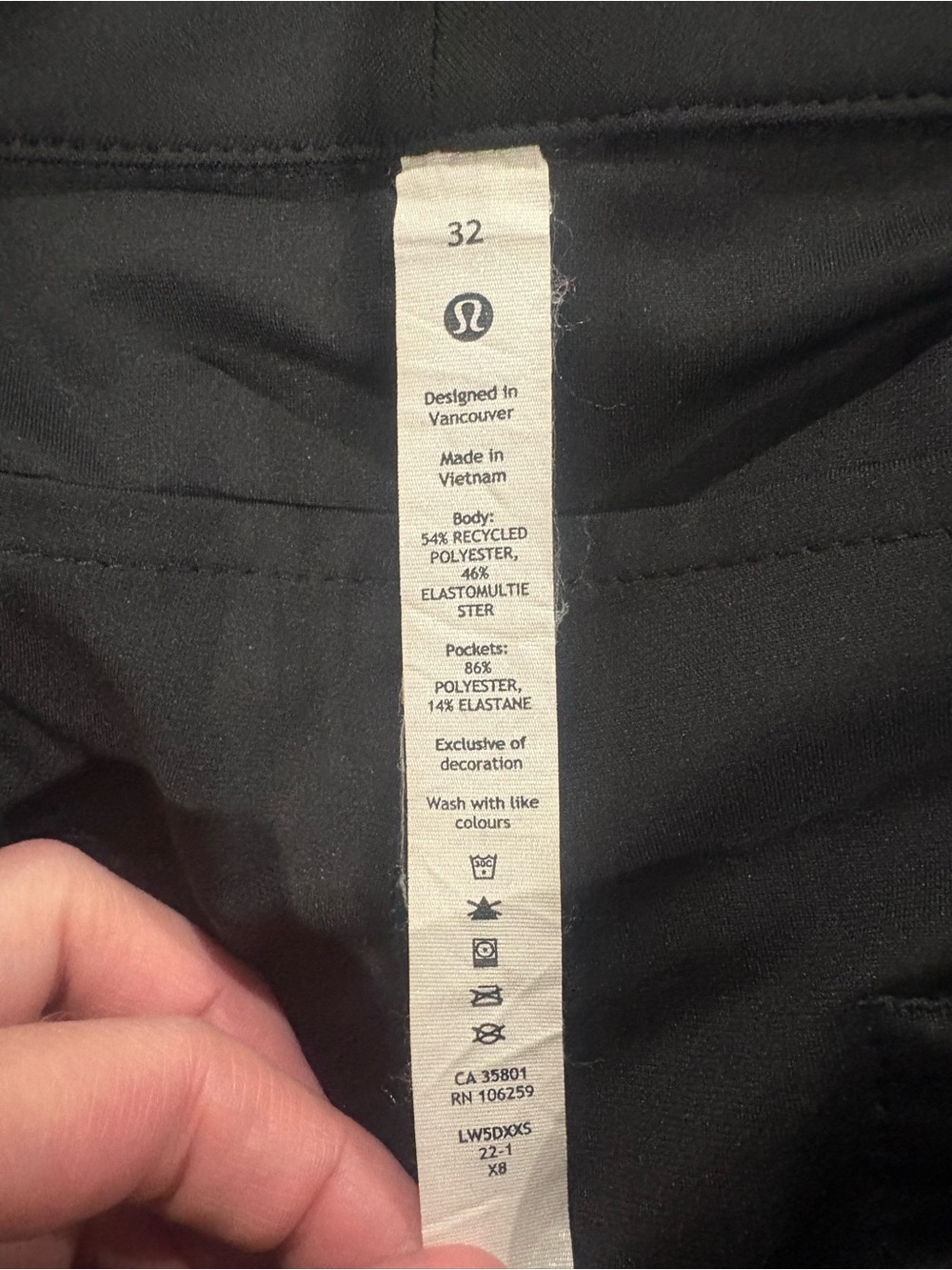 Lululemon City Sleek 5 Pocket Wide Leg Pant Black Size 32 - Picture 6 of 6